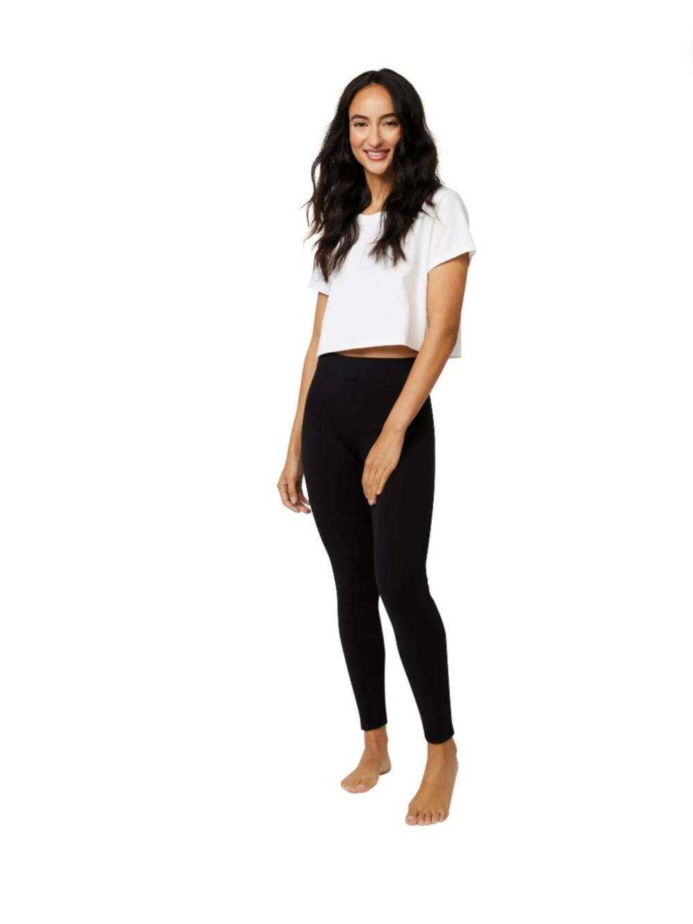 Hanes EcoSmart Cozy Fitted Jogger Leggings - Black Size SM - Picture 5 of 8